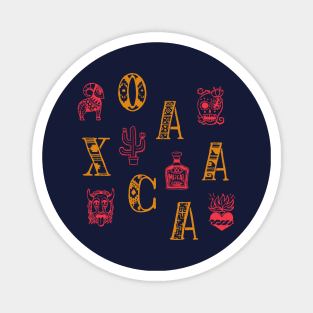 Oaxaca Alphabets - Indigo Blue Magnet